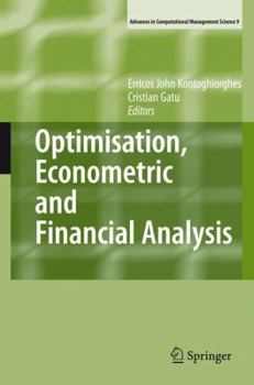 Hardcover Optimisation, Econometric and Financial Analysis Book