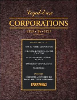 Paperback Corporations Step-by-Step (Barron's Business Library) Book