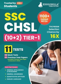 SSC CHSL Tier 1 Book 2023 (English Edition) - 8 Full Length Mock Tests and 3 Previous Year Papers (1100 Solved Questions) with Free Access to Online T