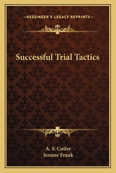 Paperback Successful Trial Tactics Book