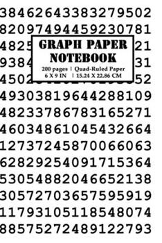 Graph Paper Notebook: 200 pages (100 sheets) 5x5 Composition Grid Planner | Pi Theme | Quad-Ruled | 6x9 Sized