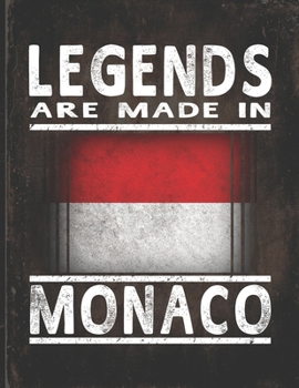 Legends Are Made In Monaco: Customized Gift for Monacan Coworker  Undated Planner Daily Weekly Monthly Calendar Organizer Journal
