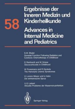 Paperback Ergebnisse Der Inneren Medizin Und Kinderheilkunde / Advances in Internal Medicine and Pediatrics [German] Book