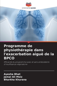 Paperback Programme de physiothérapie dans l'exacerbation aiguë de la BPCO [French] Book