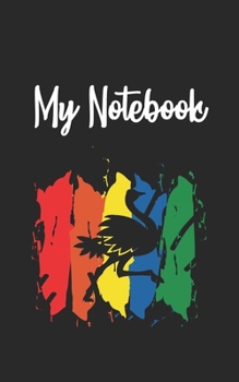 Paperback My Notebook: Ostrich Retro And Vintage Style 100 Pages And Lined Book