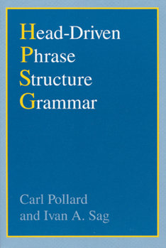 Hardcover Head-Driven Phrase Structure Grammar Book