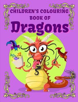Paperback Children's Colouring Book of Dragons Book