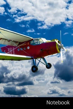 Notebook: 110 Seiten, liniert. Flugzeug Notizbuch / persönliches Tagebuch / Schreibheft / Logbuch / Planer / Vokabelheft / Notizen - 6 x 9 Zoll (15,24 ... Seiten mit Datumslinie, glänzendes Cover.