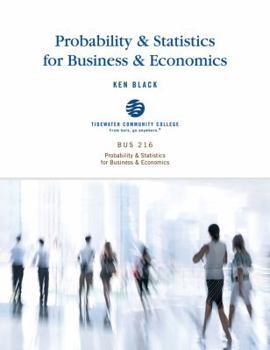 Probability & Statistics for Business & Economics BUS 216 - Tidewater Community College