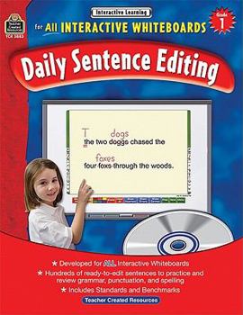 Paperback Interactive Learning: Daily Sentence Editing Grd 1 [With CDROM] Book