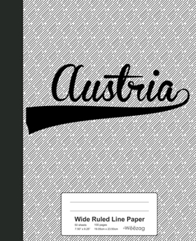 Paperback Wide Ruled Line Paper: AUSTRIA Notebook Book