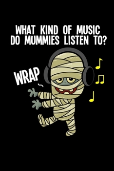 Paperback Notebook: Halloween Mummy Costume Pun Gift 120 Pages, 6X9 Inches, Dot Grid Book