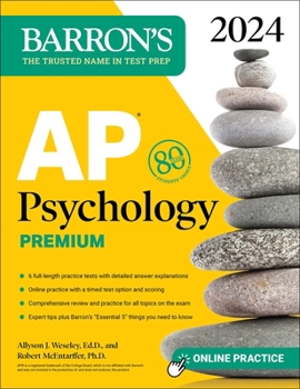 Paperback AP Psychology Premium, 2024: Comprehensive Review with 6 Practice Tests + an Online Timed Test Option Book