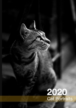 Paperback 2020 Cat Portraits: Black & White Cats Portraits Book
