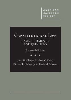 Hardcover Constitutional Law: Cases, Comments and Questions Book