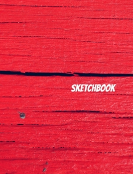 Hardcover Sketchbook: Red Wooden Wall Design Book