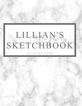 Paperback Lillian's Sketchbook: Personalized Marble Sketchbook with Name: 120 Pages Book