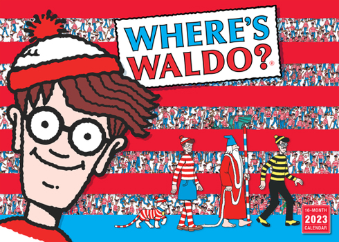 Where's Waldo? 2023 Wall Calendar, 16-Month Search and Find Calendar, 10" x 14"