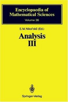 Hardcover Analysis III: Spaces of Differentiable Functions Book