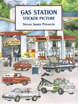 Paperback Gas Station Sticker Picture Book