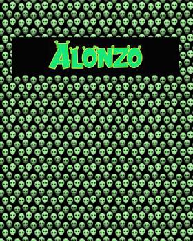 Paperback 120 Page Handwriting Practice Book with Green Alien Cover Alonzo: Primary Grades Handwriting Book