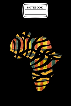 Notebook: Africa Map, Kente Pattern, Ghana Journal Notebook Blank Lined Ruled 6x9 120 Pages