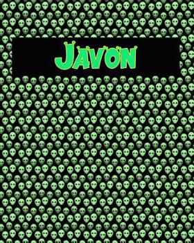 Paperback 120 Page Handwriting Practice Book with Green Alien Cover Javon: Primary Grades Handwriting Book