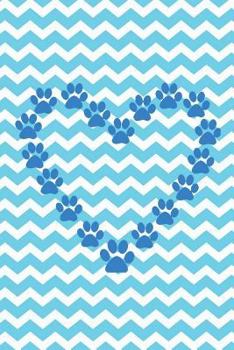Paw Print Heart: Chevron Design