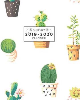 Paperback 2019-2020: Weekly and Monthly Academic Calendar/Agenda July 2019 - June 2020 Cute Potted Cactus Book