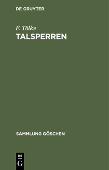 Hardcover Talsperren [German] Book