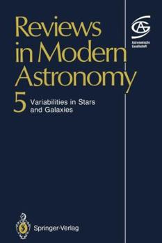 Paperback Reviews in Modern Astronomy: Variabilities in Stars and Galaxies Book