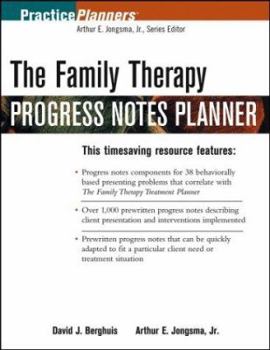 Paperback The Family Therapy Progress Notes Planner Book