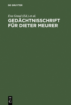 Hardcover Gedächtnisschrift für Dieter Meurer [German] Book