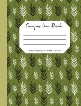 Composition Book: Flower/Botanical Cover, 70 Sheets, 140 Pages, Perfect for Students