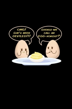 Deviled Egg Funny Joke Evil Egg Dish Party Potluck: Blank Lined Notebook Journal for Work, School, Office | 6x9 110 page