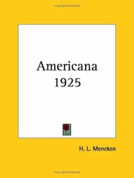 Paperback Americana 1925 1925 Book