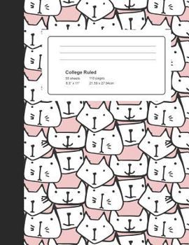 Paperback College Ruled: Composition Notebook Cats Cover Red Book