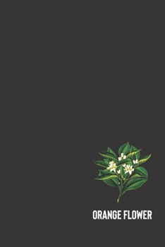 Paperback orange flower: small lined Orange Notebook / Travel Journal to write in (6'' x 9'') 120 pages Book