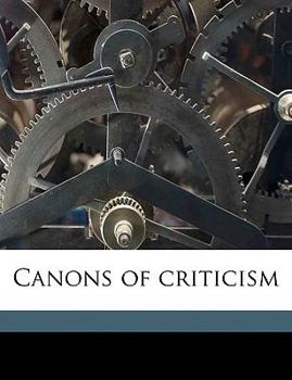 Paperback Canons of Criticism Book