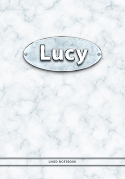 Paperback Lucy - Lined Notebook: College Ruled Blank Pages Plus Extra Date Neutral Calendar (12 Months) and Notepad Sketch Designs. Cover Print White M Book