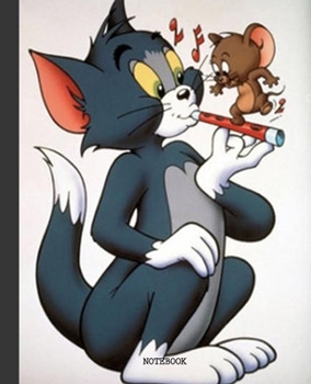 Paperback Notebook: Cartoon Tom and Jerry Soft Glossy Cover Graph Paper Pages Book 7.5 x 9.25 Inches 110 Pages Book