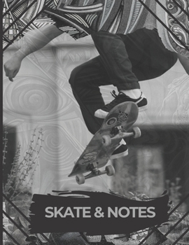 Paperback Skate & Notes: cahier noir et blanc skate / skateur [French] Book