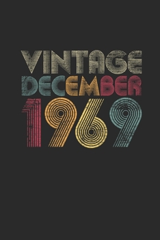 Vintage December 1969: Graph Ruled Notebook / Journal (6" X 9" - 5 X 5 Graph Ruled) – 50 years old Birthday Gift and 50th Anniversary Gift for Women And Men