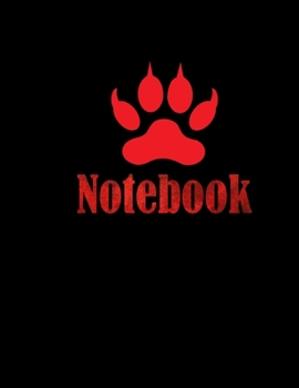 Paperback Notebook Wolf trace - Large (8.5 x 11 inches) - 120 Pages- Black Cover Book