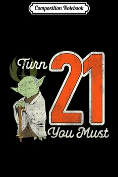 Paperback Composition Notebook: Yoda 21st Birthday Journal/Notebook Blank Lined Ruled 6x9 100 Pages Book