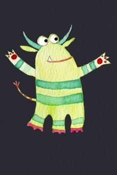 Notes: A Blank Sheet Music Notebook with Green Watercolor Monster Cover Art