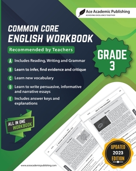 Paperback Common Core English Workbook: Grade 3 Book