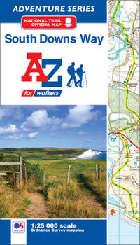 Paperback South Downs Way A-Z Adventure Atlas Book