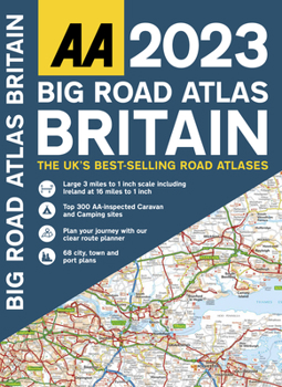 Spiral-bound Big Road Atlas Britain 2023 Sp Book