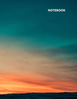 Notebook: Lined Journal Notebook - Mountain Sunrise Sunset Gradient - 120 pages - Large (8.5 x 11 inches) - College Ruled